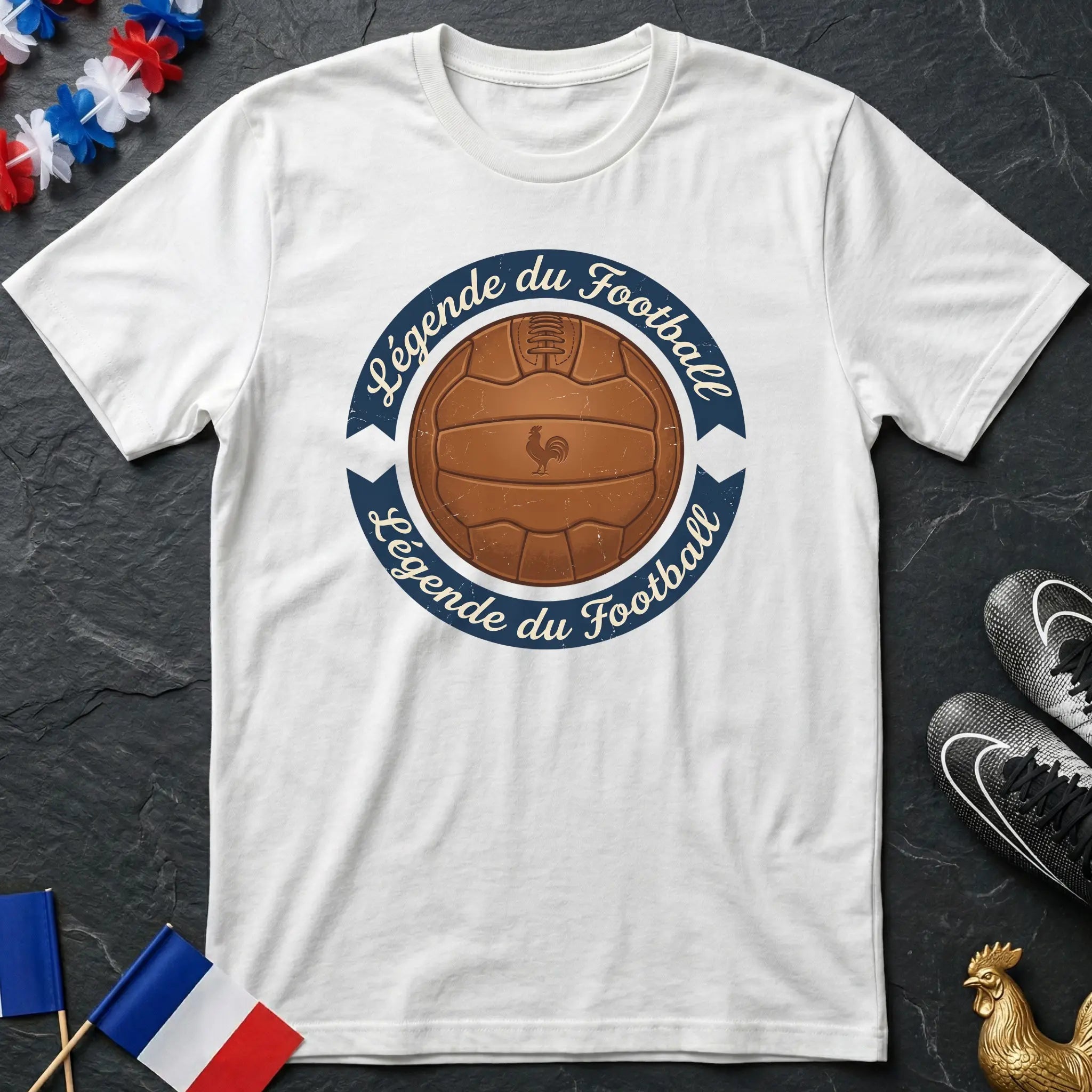 Légende du Football Ballon Vintage T-Shirt Coupe du Monde