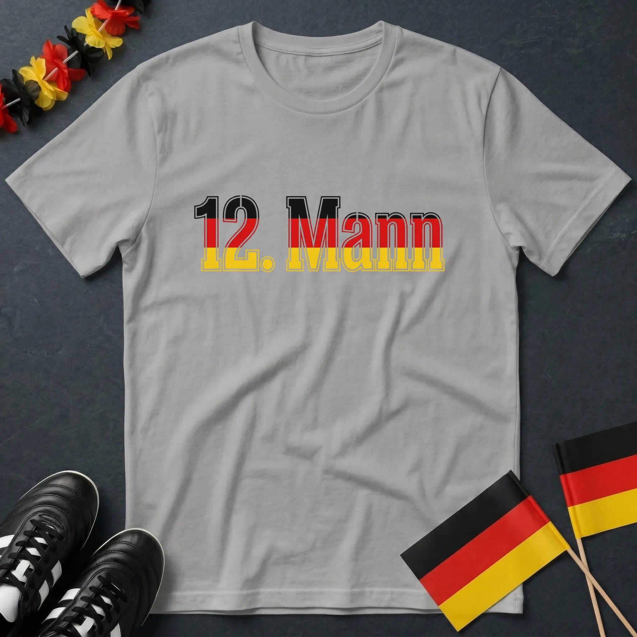 12. Mann Collegiate Serif Deutschland WM T-Shirt