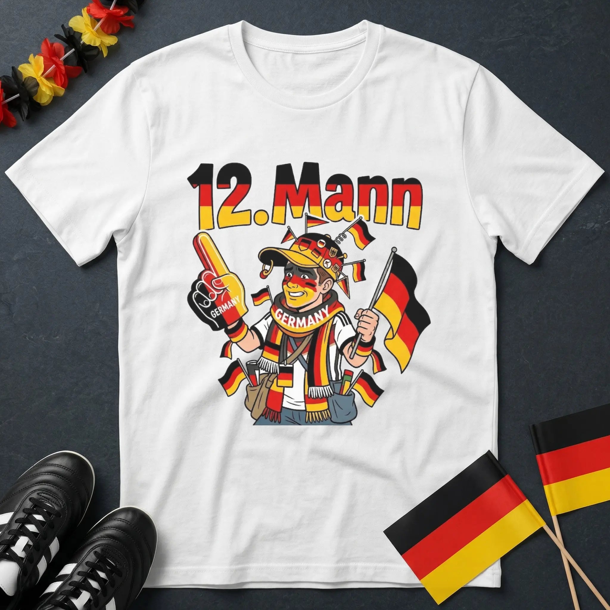 12. Mann Deutschland Comic Fan WM T-Shirt