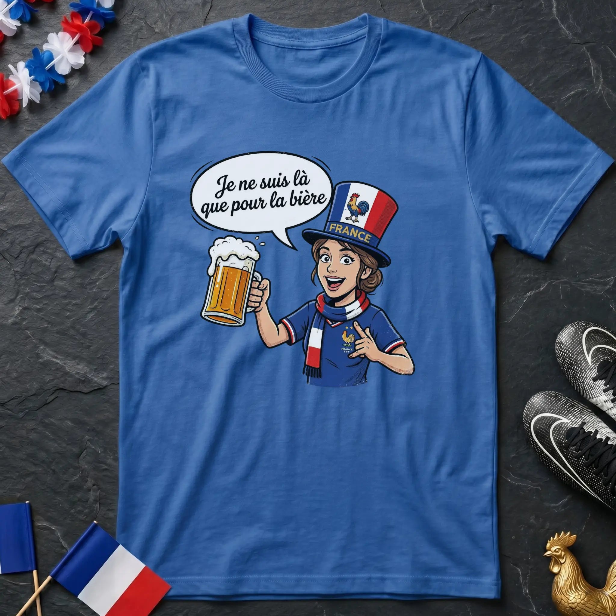 Je Ne Suis Là Que Pour La Bière Supportrice T-Shirt Coupe du Monde