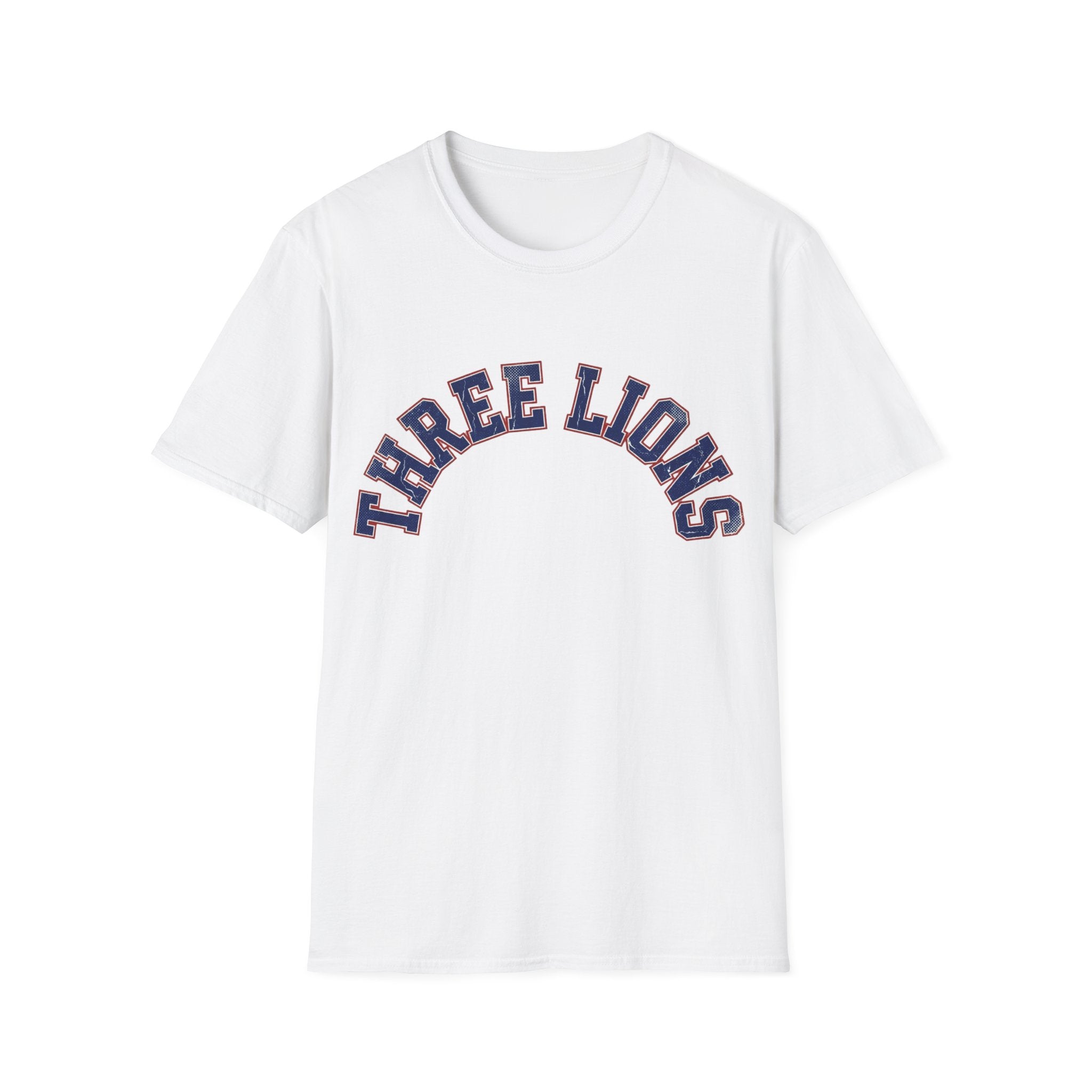 Three Lions Retro Arched Varsity England Football WC T-Shirt