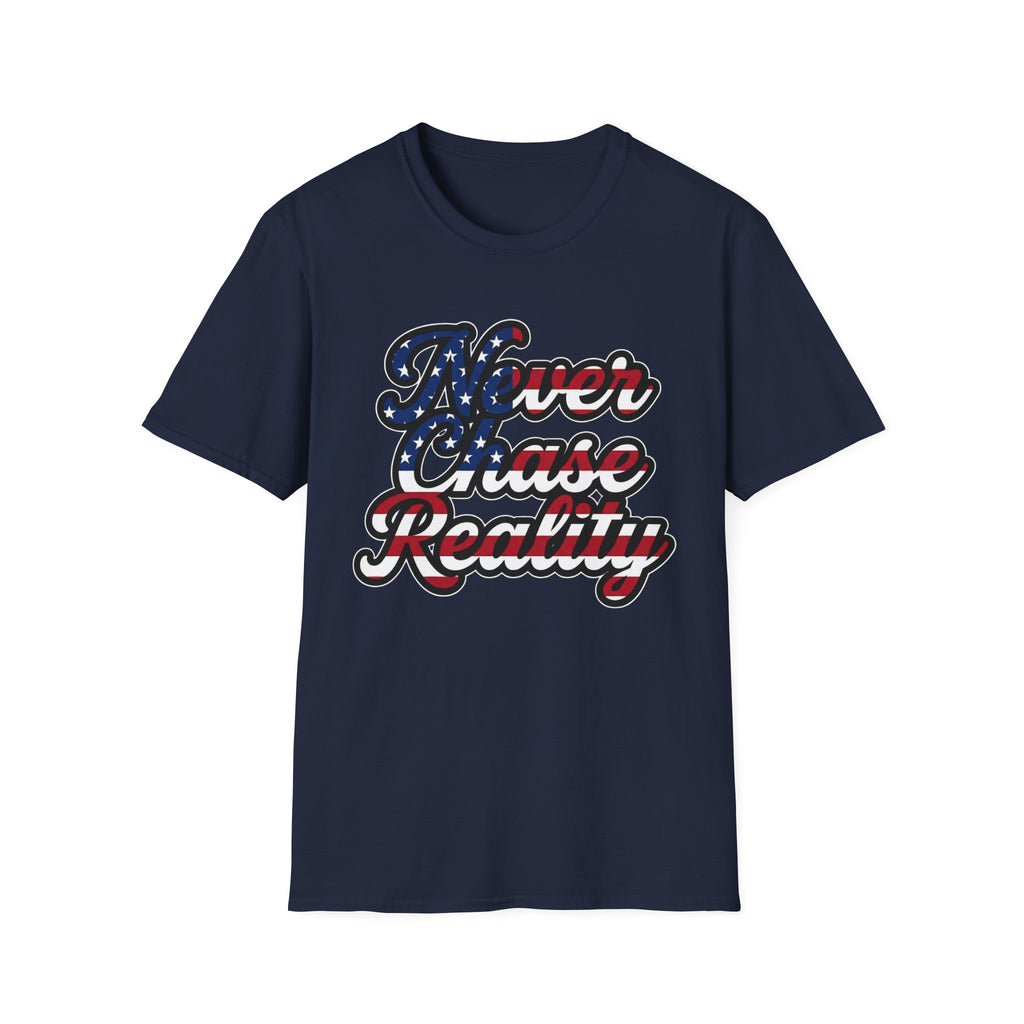 Never Chase Reality USA Flag Soccer WC T-Shirt