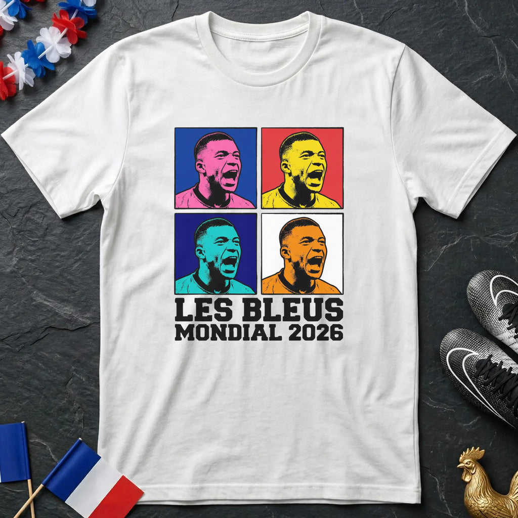 Pop Art Style Kylian Mbappé 2026 T-Shirt Coupe du Monde